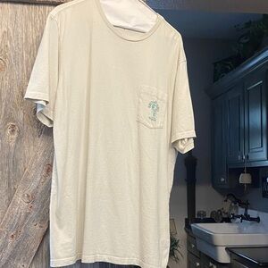 Vineyard Vines Cream Short Sleeve Tee with Pocket